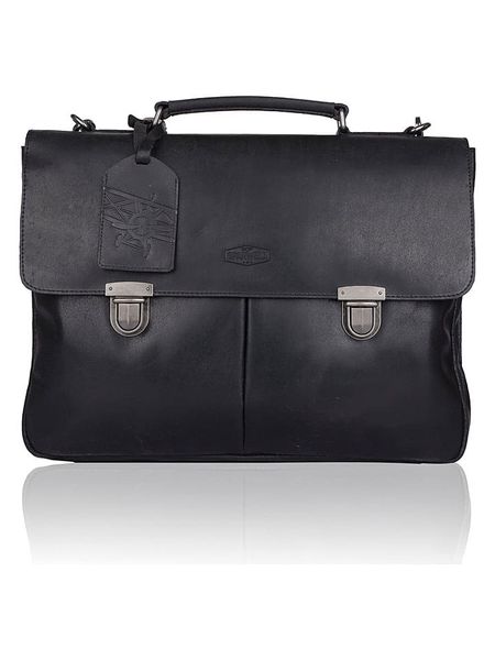 SPARWELL Skórzana aktówka "Winsome Wilhelm" w kolorze czarnym - 40,5 x 30 x 9 cm rozmiar: onesize. Czarne aktówki damskie SPARWELL, z materiału. Za 304.99 zł.