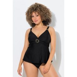 Damskie Tankini broszka słońce miękkie miseczki regulowane ramiączka. Czarne broszki damskie Ulla Popken. W wyprzedaży za 223.99 zł.