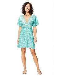 Ipanima Sukienka w kolorze turkusowo-białym rozmiar: 34-40. Białe sukienki damskie Ipanima, bez wzorów, bez kołnierzyka, bez ramiączek, mini. Za 56.99 zł.