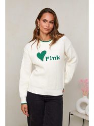 Soft Cashmere Sweter w kolorze białym rozmiar: 38/40. Białe swetry klasyczne damskie Soft Cashmere, ze splotem, bez kołnierzyka. Za 100.89 zł.