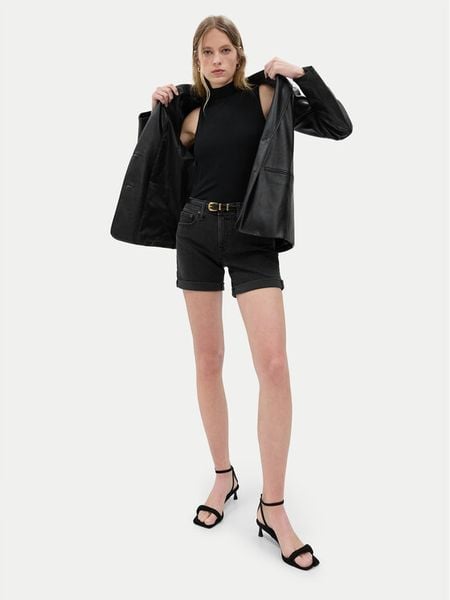 Gap Szorty jeansowe 570596-03 Czarny Regular Fit. Czarne szorty damskie GAP, bez wzorów, z bawełny. Za 149.99 zł.