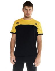 Męski T-shirt z krótkim rękawem i blokami kolorów Leone Active. Czarne t-shirty męskie LEONE 1947 APPAREL, l, bez wzorów, z bawełny, bez kołnierzyka. Za 42.06 zł.