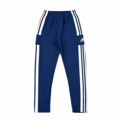 Spodnie dresowe męskie Adidas Squadra 21 AeroReady. Niebieskie spodnie sportowe męskie Adidas, z dresówki. Za 100.86 zł.