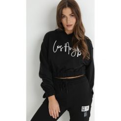 Czarna Bluza Krótka z Kapturem Lamaara. Czarne bluzy sportowe damskie Born2be, l, z bawełny. Za 89.99 zł.