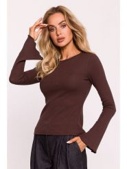 Made of emotion Koszulka w kolorze brązowym rozmiar: XXL/3XL. Brązowe bluzki damskie Made Of Emotion, xl, bez wzorów, prążkowane, bez kołnierzyka, bez ramiączek. Za 100.99 zł.