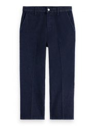 Scotch & Soda Spodnie chino w kolorze granatowym rozmiar: W30/L30. Niebieskie spodnie materiałowe damskie Scotch & Soda, bez wzorów, z bawełny. Za 223.99 zł.