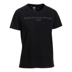 T-shirt damski Joma Resort. Czarne t-shirty damskie Joma, xl, bez wzorów, z materiału, bez kołnierzyka. Za 140.50 zł.