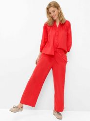 BRAX Spodnie Kobiety Lyocell brązowy|czerwony, 46. Brązowe spodnie materiałowe damskie Brax, bez wzorów, z lyocellu, eleganckie. Za 329.95 zł.