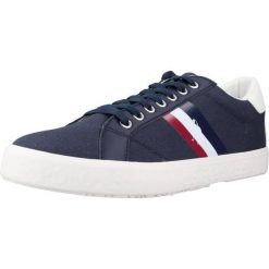 Buty U.S. POLO ASSN MARCS006M Niebieski. Niebieskie buty trekkingowe męskie U.S. Polo Assn., z tkaniny, bez zapięcia, trekkingowe. Za 228.99 zł.