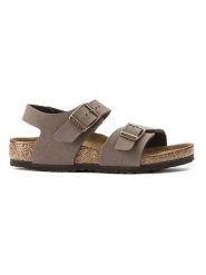 Birkenstock Skórzane sandały "New York" w kolorze beżowym rozmiar: 29. Brązowe sandały damskie Birkenstock, bez wzorów, z nubiku, bez obcasa. Za 183.59 zł.