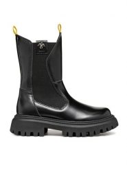 Geox Kozaki J Maquinnens Girl J46M6A 0CNNH C9999 S Czarny. Czarne kozaki dziewczęce Geox, bez wzorów, ze skóry, bez obcasa. Za 339.99 zł.