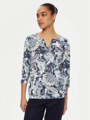 Olsen Bluzka 11104984 Niebieski Regular Fit. Niebieskie bluzki damskie Olsen, bez wzorów, z bawełny, bez ramiączek. Za 159.99 zł.