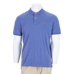 Second life - Koszulka Polo Ralph Lauren męska z krótkim rękawem - Jak nowy. Niebieskie koszulki polo męskie Ralph Lauren, l, bez wzorów, z materiału, bez ramiączek. Za 127.76 zł.