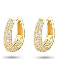 Les Petites Précieuses Pozłacane kolczyki-kreole z cyrkoniami rozmiar: onesize. Żółte kolczyki damskie Les Petites Précieuses, z cyrkonią, pozłacane. Za 304.99 zł.