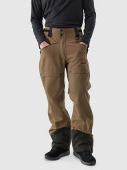 4F Spodnie narciarskie w kolorze khaki rozmiar: XXL. Brązowe spodnie materiałowe męskie 4f, bez wzorów. Za 269.75 zł.