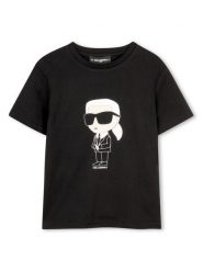 Karl Lagerfeld Kids T-Shirt Z31096 S Czarny Regular Fit. Czarne t-shirty chłopięce Karl Lagerfeld Kids, bez wzorów, z bawełny, bez ramiączek. Za 206.99 zł.