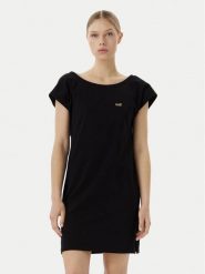 EA7 Emporio Armani Sukienka letnia 7W001478 AF10373 UC001 Czarny Relaxed Fit. Czarne sukienki damskie EA7 Emporio Armani, na lato, l, bez wzorów, z bawełny, bez kołnierzyka, bez ramiączek. Za 349.99 zł.