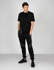 Les Hommes T-shirt "Oversize" | LKT152 703 | Oversized Fit Mercerized Cotton T-Shirt | Mężczyzna | Czarny. Czarne t-shirty męskie Les Hommes, m, bez wzorów, z bawełny, bez kołnierzyka. W wyprzedaży za 399.00 zł.