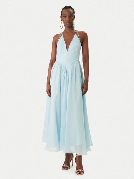 Bardot Sukienka koktajlowa Arletha Halter 59963DB3 Błękitny Regular Fit. Niebieskie sukienki damskie BARDOT, bez wzorów, z syntetyku, wizytowe, bez kołnierzyka, bez ramiączek. Za 726.99 zł.