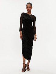 NORMA KAMALI Sukienka koktajlowa KK4223PM286001 Czarny Slim Fit. Czarne sukienki damskie NORMA KAMALI, xs, bez wzorów, z syntetyku, wizytowe, bez kołnierzyka, bez ramiączek. Za 1,699.00 zł.