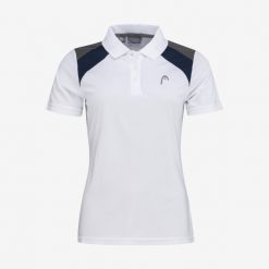 Koszulka polo damska CLUB 22 Tech. Białe topy sportowe damskie HEAD, xl, bez wzorów, z poliesteru, bez ramiączek. Za 242.00 zł.