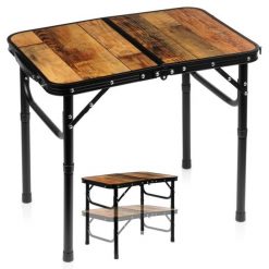 Stół turystyczny składany aluminiowy 2w1 60x40x25,5/51,5 cm. Czarne walizki Vilde, bez wzorów. W wyprzedaży za 127.90 zł.