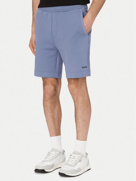 BOSS Szorty sportowe Jt Globe Short 50558970 Niebieski jasny Regular Fit. Niebieskie szorty męskie Boss, bez wzorów, z bawełny, sportowe. Za 354.99 zł.