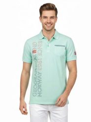 Geographical Norway Koszulka polo "Konakri" w kolorze miętowym rozmiar: L. Zielone koszulki polo męskie Geographical Norway, l, bez wzorów, z bawełny, bez ramiączek. Za 105.38 zł.