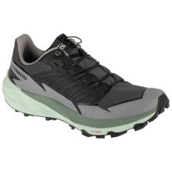 Buty Męskie Bieganie Thundercross GTX. Czarne buty trekkingowe męskie Salomon, z gumy, bez zapięcia, do biegania. Za 709.99 zł.