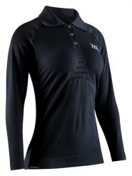 X-Bionic Funkcyjna koszulka polo w kolorze czarnym rozmiar: XS. Czarne bluzki sportowe damskie X BIONIC, xs, z materiału, bez kołnierzyka, bez ramiączek. Za 252.99 zł.