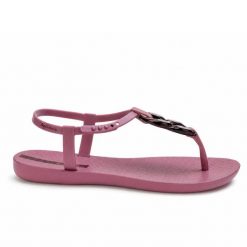 Sandały damskie Ipanema 83330 CLASS CONNECT FEM. Czerwone sandały damskie Ipanema, bez wzorów, z materiału, bez obcasa, na płaskiej podeszwie. Za 89.00 zł.