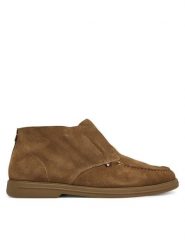 Tommy Hilfiger Botki Moc T FM0FM05492 Brązowy. Brązowe buty zimowe męskie Tommy Hilfiger, ze skóry, bez zapięcia. Za 389.99 zł.