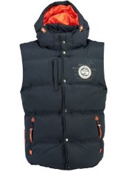 Geographical Norway Kamizelka pikowana "Vilano" w kolorze granatowym rozmiar: S. Niebieskie kamizelki męskie Geographical Norway, s. Za 241.56 zł.