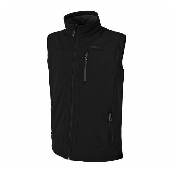 Kurtka softshell bez rękawów CMP. Czarne kurtki męskie CMP, bez wzorów, z softshellu, bez kaptura. Za 331.00 zł.