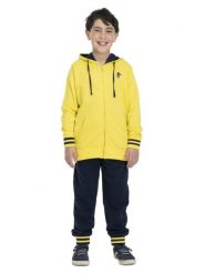Bluza z bawełna z kaptur na co dzień na siłownię. Żółte bluzy z kapturem męskie LEONE 1947 APPAREL, z bawełny. Za 126.26 zł.