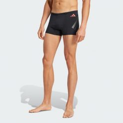 Bokserki do pływania Ripstream. Czarne kąpielówki męskie Adidas, m, bez wzorów, z materiału, do pływania. Za 179.00 zł.