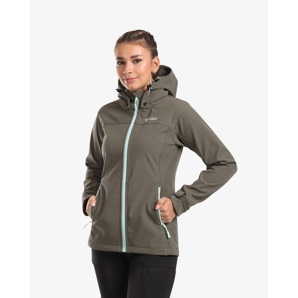 Damska kurtka softshell Kilpi RAVIA-W. Zielone kurtki damskie Kilpi, s, bez wzorów, z softshellu, bez kaptura. Za 318.77 zł.