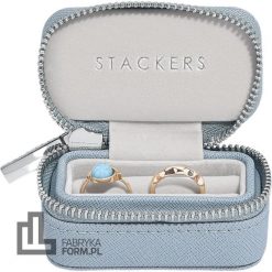 Pudełko podróżne na pierścionki Stackers mini szaroniebieskie. Niebieskie pierścionki damskie Stackers. Za 104.00 zł.