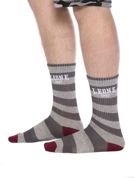 Leone 1947 Apparel Basic Stripes Unisex Skarpety sportowe. Brązowe skarpetki damskie LEONE 1947 APPAREL, bez wzorów, z żakardem. Za 16.80 zł.