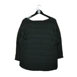 Damski czarny sweter. Czarne swetry klasyczne damskie Ralph Lauren, l, z dzianiny, bez kołnierzyka. Za 59.60 zł.
