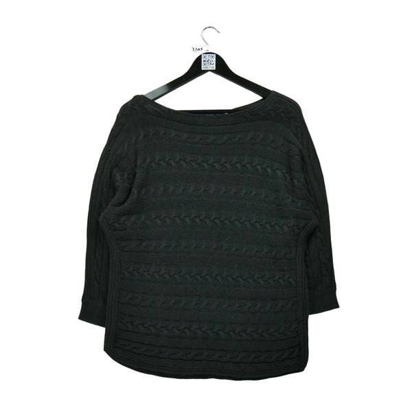 Damski czarny sweter. Czarne swetry klasyczne damskie Ralph Lauren, l, z dzianiny, bez kołnierzyka. Za 59.60 zł.