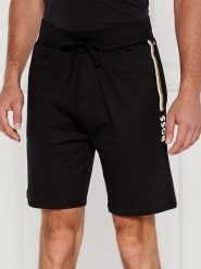Hugo Boss Underwear Szorty dresowe w kolorze czarnym rozmiar: L. Czarne szorty męskie Hugo Boss Underwear, z bawełny, bez kołnierzyka. Za 213.45 zł.
