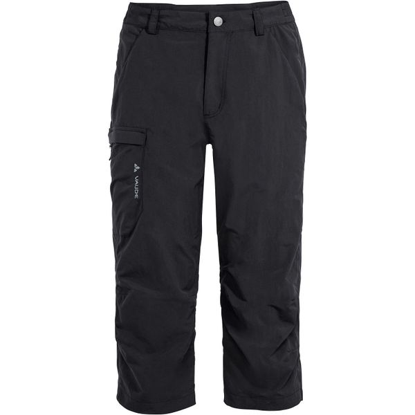 Spodnie męskie Farley Capri Pants II. Czarne spodnie materiałowe męskie Vaude, bez wzorów, z materiału. Za 443.15 zł.