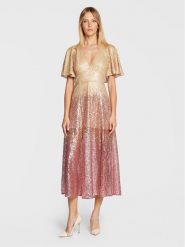 Ted Baker Sukienka koktajlowa Glizee 261790 Złoty Regular Fit. Żółte sukienki damskie Ted Baker, bez wzorów, z syntetyku, wizytowe, bez kołnierzyka, bez ramiączek. Za 1,729.00 zł.