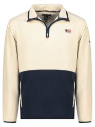 Geographical Norway Bluza polarowa "Touki" w kolorze kremowo-granatowym rozmiar: XXL. Brązowe bluzy bez kaptura męskie Geographical Norway, xxl, z polaru. Za 78.10 zł.