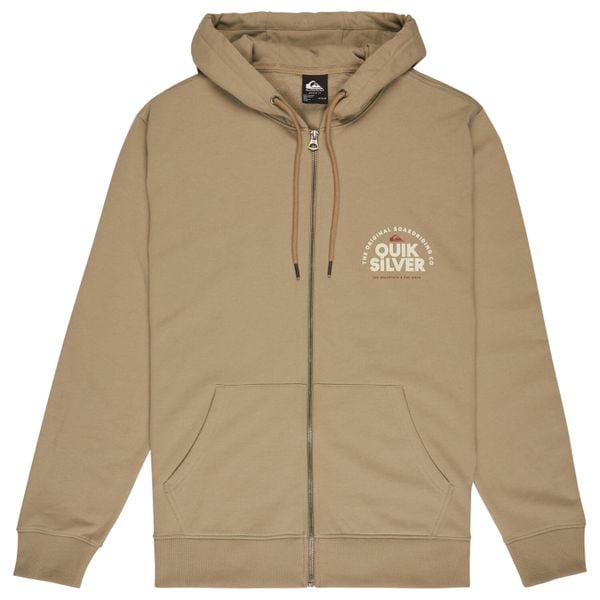Bluza dresowa sportowa męska Zip Hoodie. Brązowe bluzy bez kaptura męskie Quiksilver, l, z bawełny. Za 259.99 zł.
