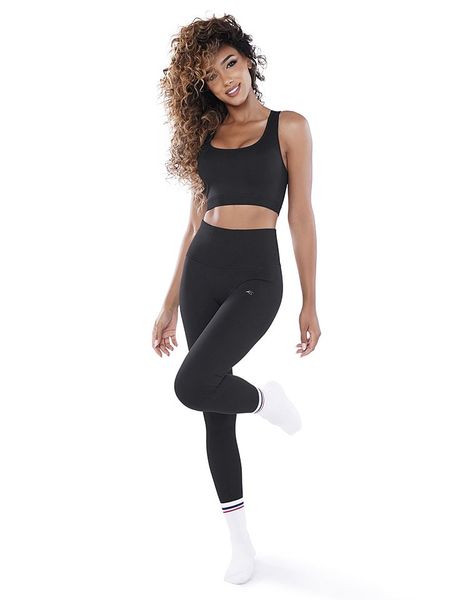 Athleas Top sportowy "Mya" w kolorze czarno-różowym rozmiar: L/XL. Czarne topy damskie Athleas, l, bez wzorów, z materiału, bez kołnierzyka. Za 130.99 zł.