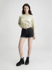 Calvin Klein Szorty dżinsowe w kolorze czarnym rozmiar: W27. Czarne szorty damskie CALVIN KLEIN, z aplikacjami, klasyczne. Za 173.99 zł.