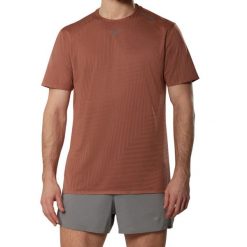 Koszulka Mizuno Tech Light. Brązowe t-shirty sportowe męskie Mizuno, s, z materiału, bez ramiączek, do biegania. Za 301.95 zł.