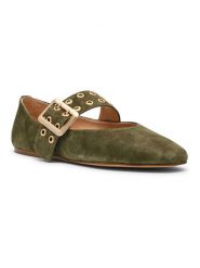 Steve Madden Skórzane baleriny "Atlantica" w kolorze khaki rozmiar: 42. Brązowe baleriny damskie Steve Madden, bez wzorów, bez obcasa. Za 209.95 zł.